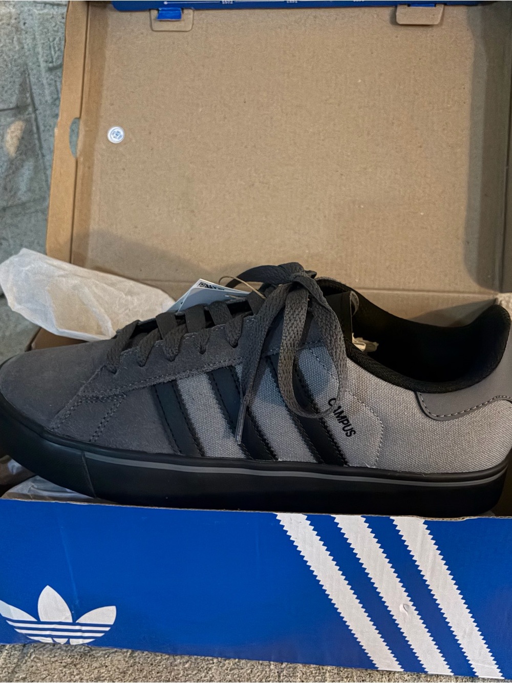 adidas Gray and Black Sneakers - Campus Style